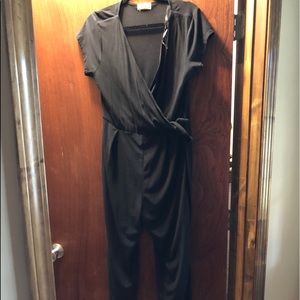 Black short sleeve jumpsuit